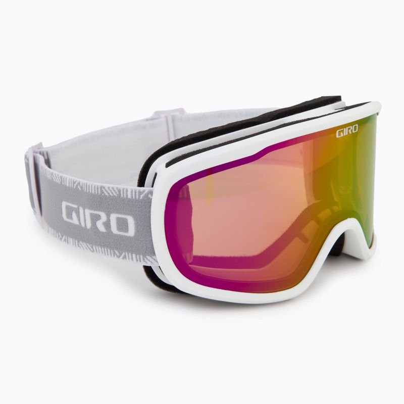 Occhiali da sci da donna Giro Moxie bianco e grigio/ rosa ambra/ giallo 2