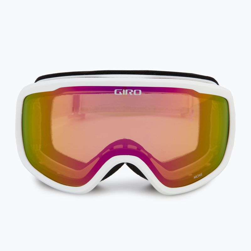 Occhiali da sci da donna Giro Moxie bianco e grigio/ rosa ambra/ giallo 3