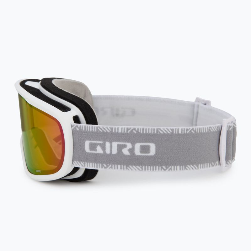 Occhiali da sci da donna Giro Moxie bianco e grigio/ rosa ambra/ giallo 5