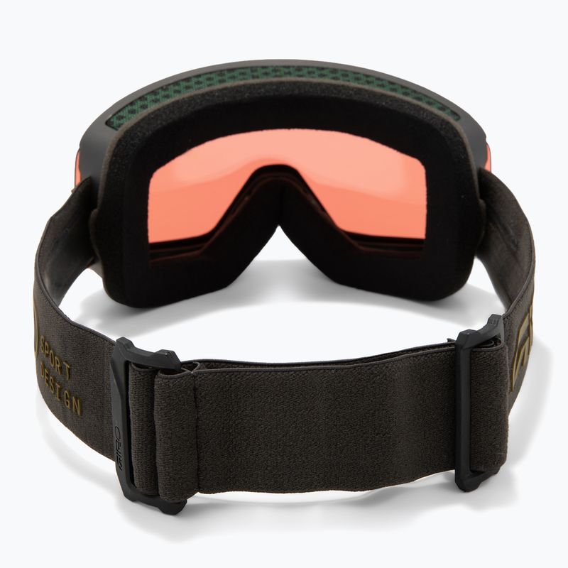 Maschera da sci Giro Axis midnight brown stacked/vivid petrol/vivid infrared 4