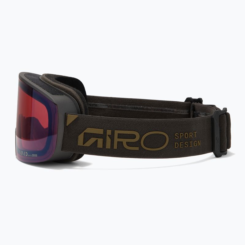 Maschera da sci Giro Axis midnight brown stacked/vivid petrol/vivid infrared 5