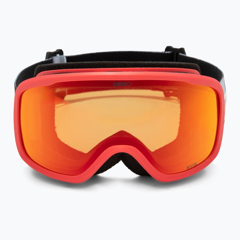Maschera da sci per bambini Giro Buster Jr Black Blocks/Amber Scarlet 2