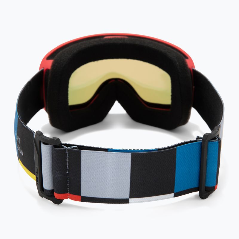 Maschera da sci per bambini Giro Buster Jr Black Blocks/Amber Scarlet 3