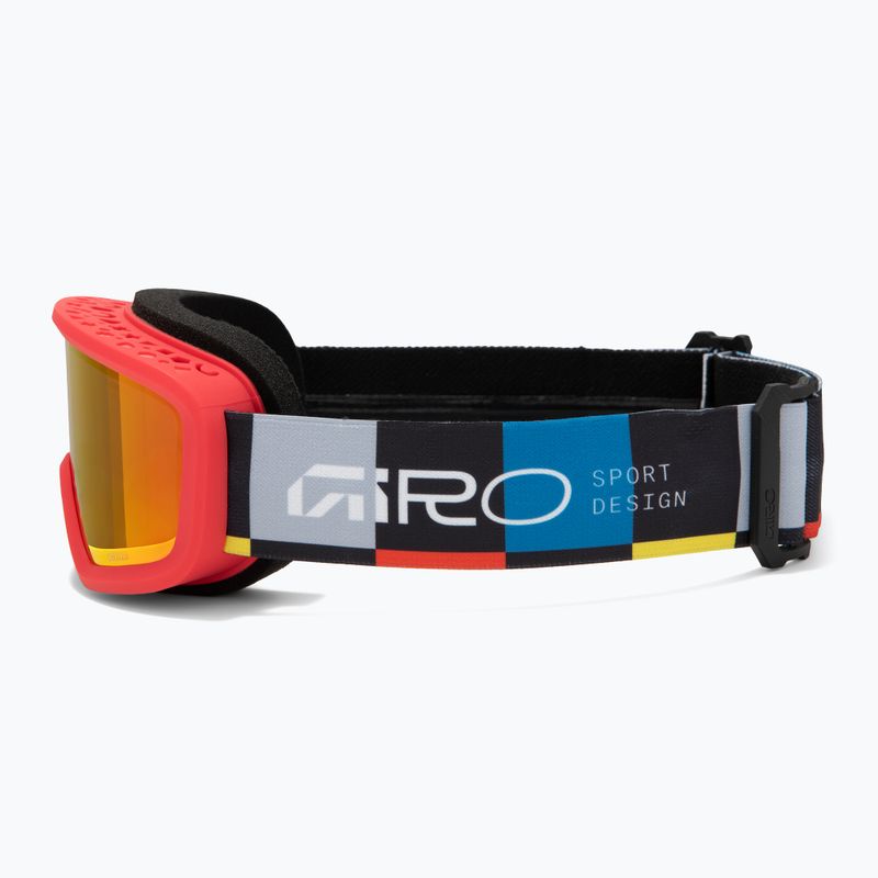 Maschera da sci per bambini Giro Chico 2.0 Jr black blocks/amber scarlet 4