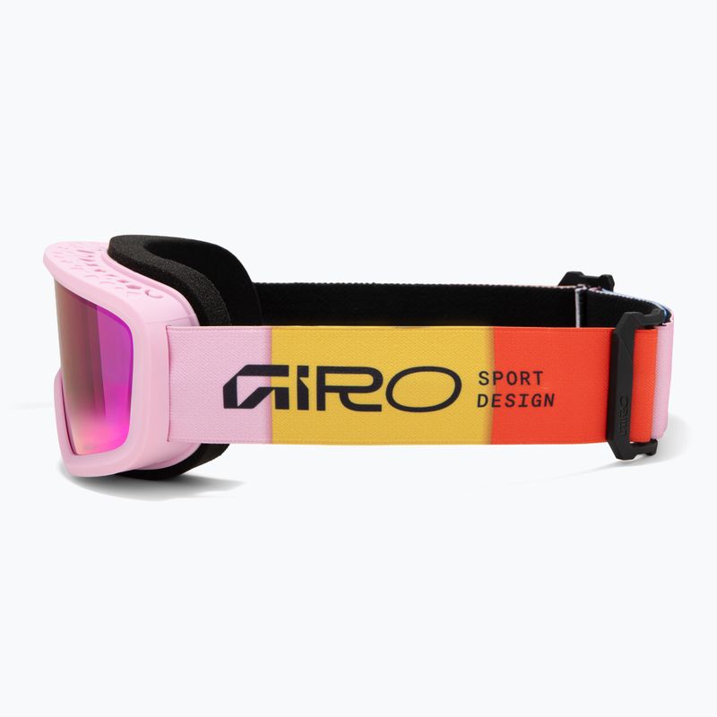 Maschera da sci per bambini Giro Chico 2.0 Jr light pink blocks/amber pink 4