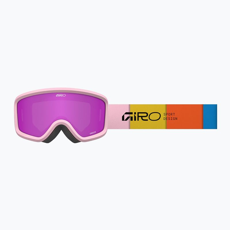 Maschera da sci per bambini Giro Chico 2.0 Jr light pink blocks/amber pink 5