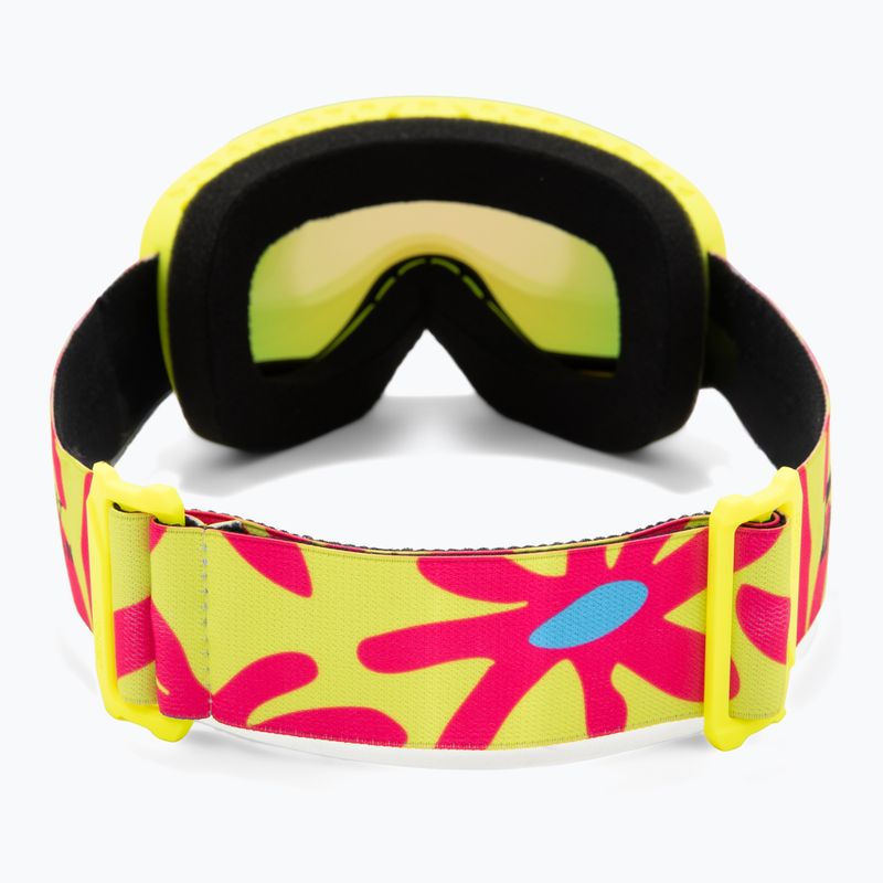 Maschera da sci junior Giro Chico 2.0 Jr Yellow flowers/amber pink 3