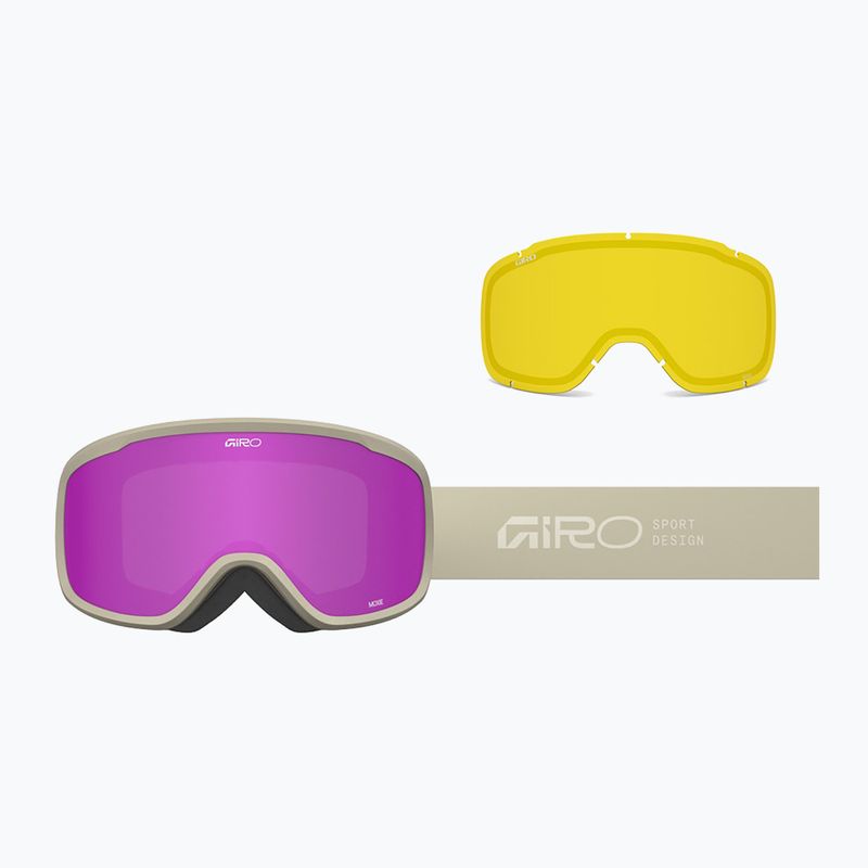 Maschera da sci donna Giro Moxie stone stacked/amber pink/yellow 7