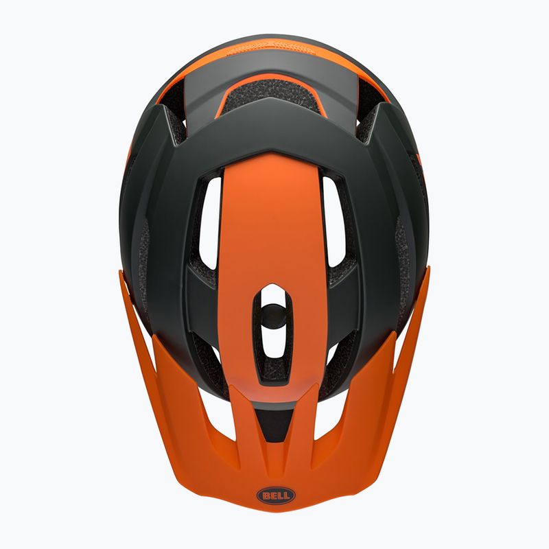 Casco da bici Bell 4Forty Air Integrated MIPS verde scuro/arancio opaco 4