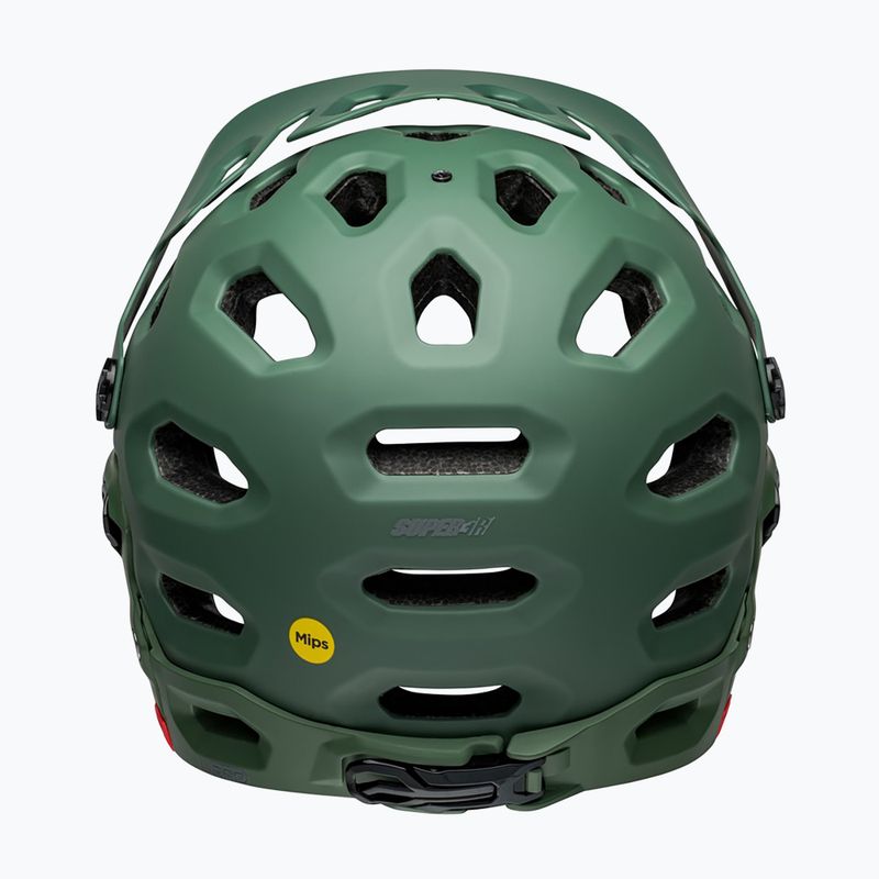 Casco da bici Bell Full Face Super 3R MIPS verde scuro opaco/infrarossi 4