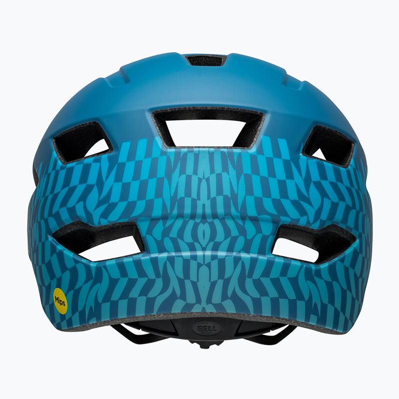 Casco da bici per bambini Bell Sidetrack Integrated MIPS a quadri ondulati blu opaco 3