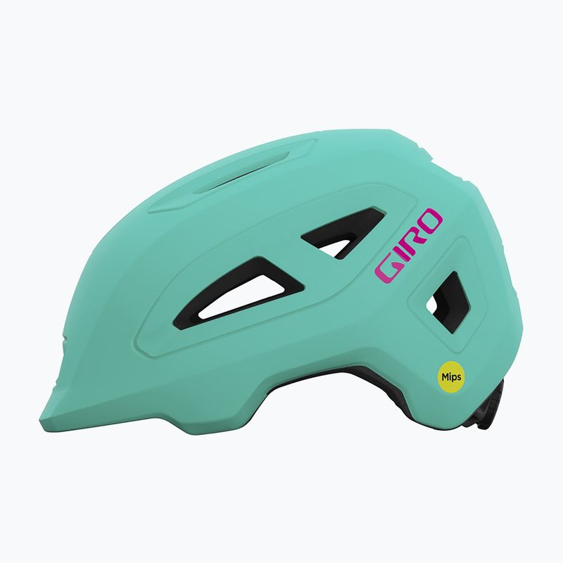 Casco da bici per bambini Giro Scamp II opaco con urlo verde acqua/rosa brillante 2