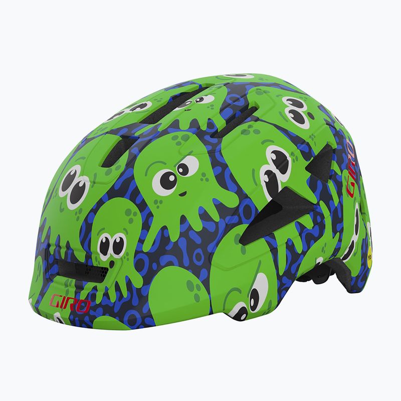 Giro Scamp II casco da bici per bambini mezzanotte opaco/verde brillante Inked