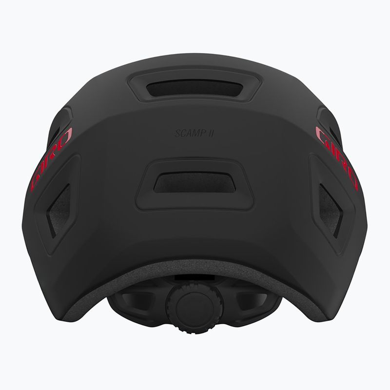 Giro Scamp II Integrated MIPS casco da bici per bambini nero opaco/rosso 3