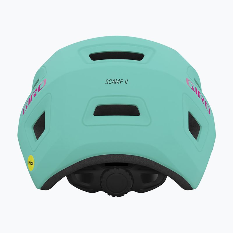 Giro Scamp II Integrated MIPS, casco da bici per bambini con urlo opaco, verde acqua/rosa brillante 3