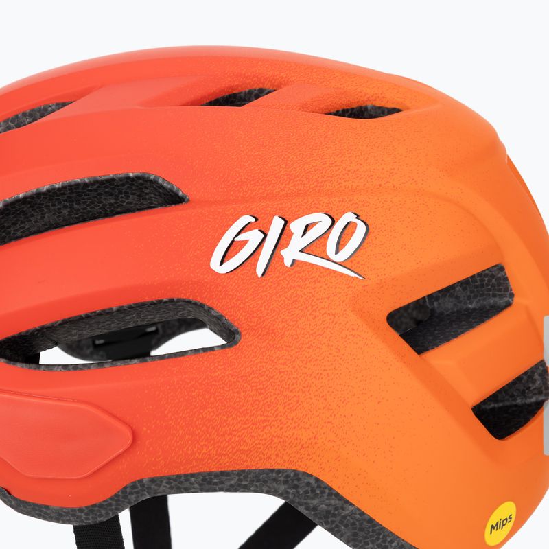 Giro Fixture II Integrated MIPS casco da bici per bambini rosso opaco fade 7