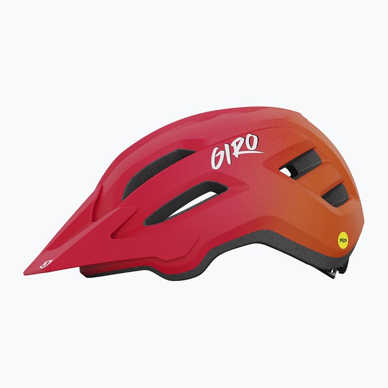 Giro Fixture II Integrated MIPS casco da bici per bambini rosso opaco fade 2