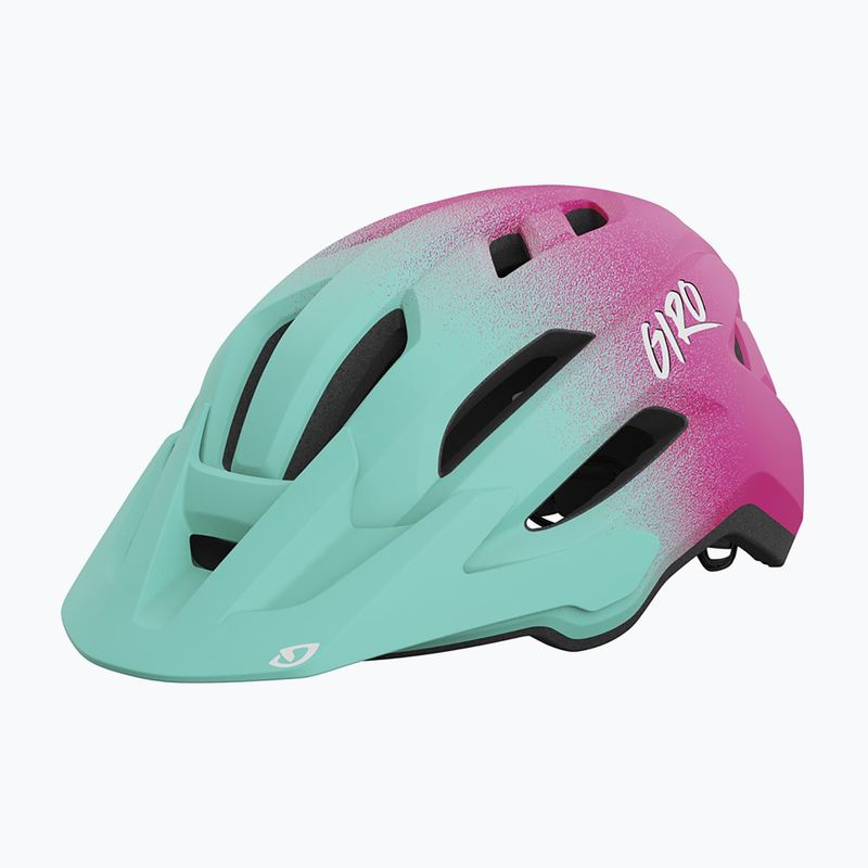 Giro Fixture II Integrated MIPS casco da bici per bambini in dissolvenza verde acqua opaca