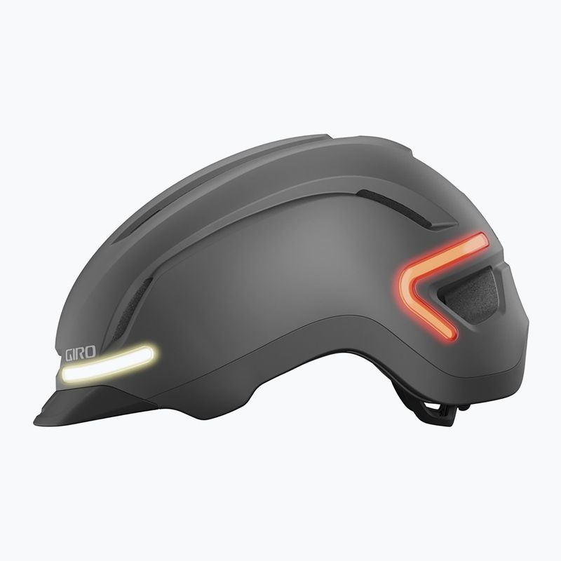 Giro Ethos Integrated MIPS LED casco da bici in grafite opaca 2