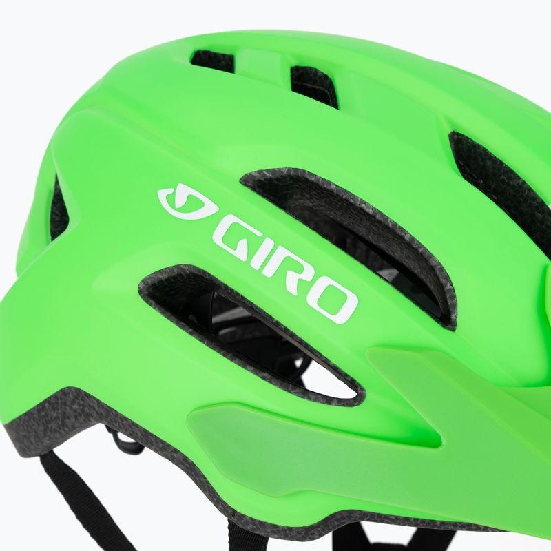 Casco da bici per bambini Giro Fixture II verde brillante opaco 8