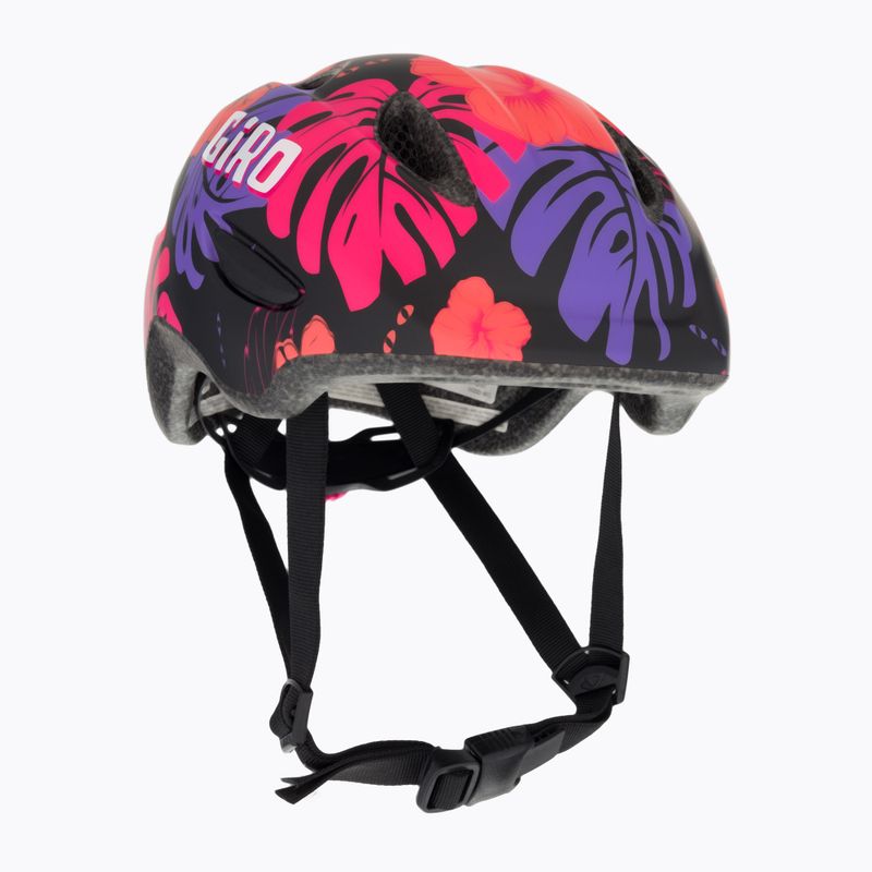 Casco da bici per bambini Giro Scamp nero opaco/floreale