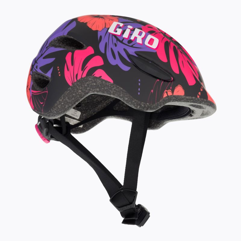 Casco da bici per bambini Giro Scamp nero opaco/floreale 4