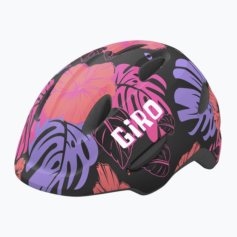 Casco da bici per bambini Giro Scamp nero opaco/floreale 7