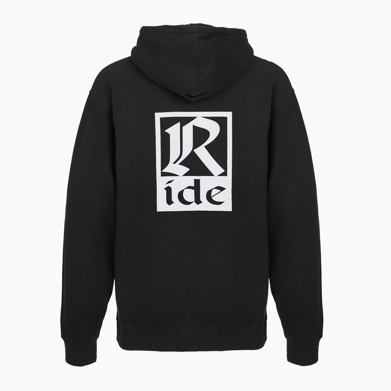 Felpa da uomo RIDE Old English Hoody nero 2