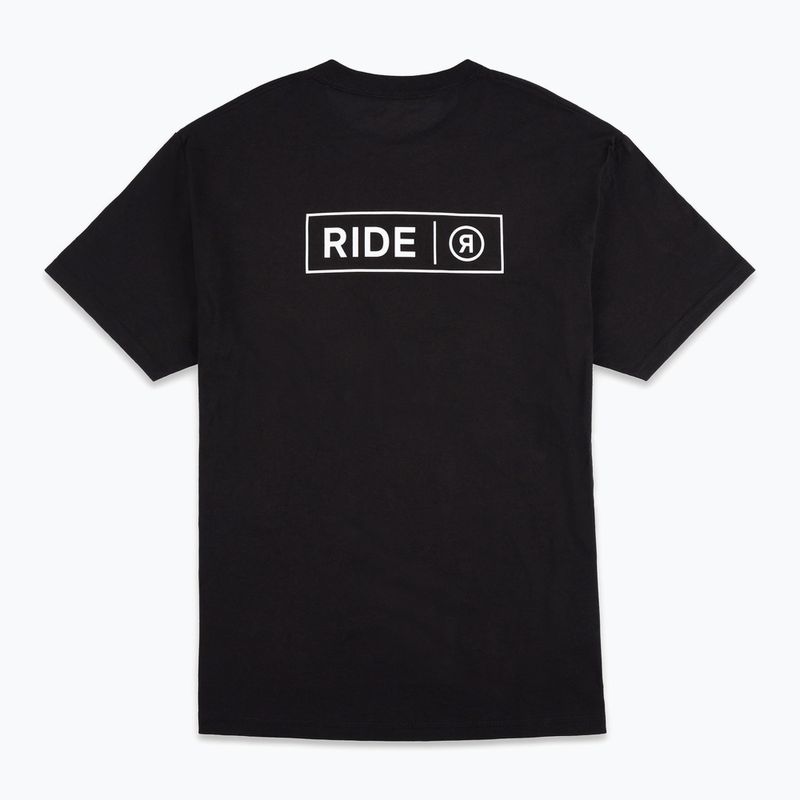Maglietta con logo RIDE da uomo, nero 2
