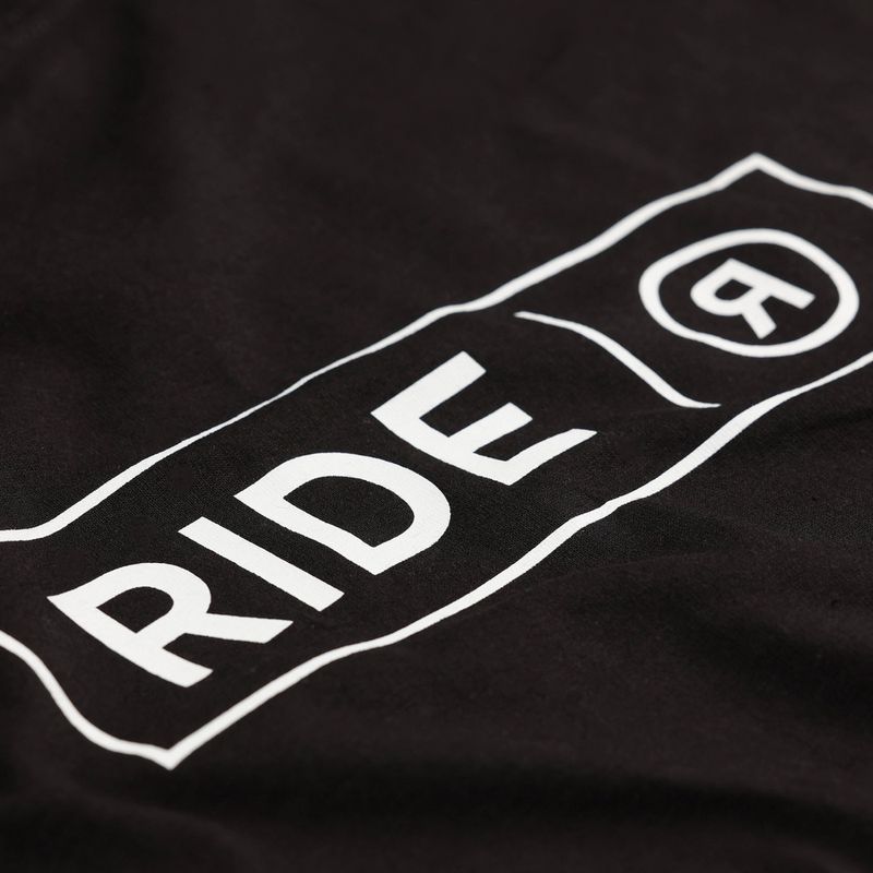 Maglietta con logo RIDE da uomo, nero 3