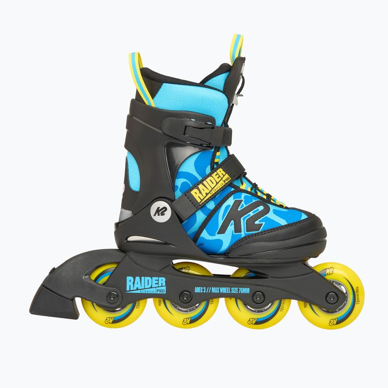 Pattini a rotelle K2 Raider Pro per bambini blu/giallo 2