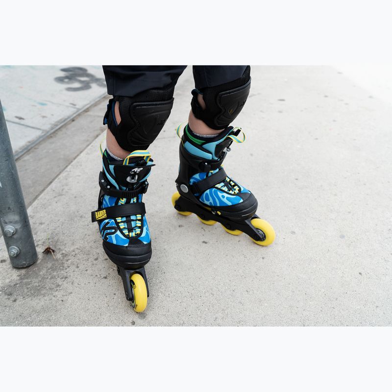 Pattini a rotelle K2 Raider Pro per bambini blu/giallo 5