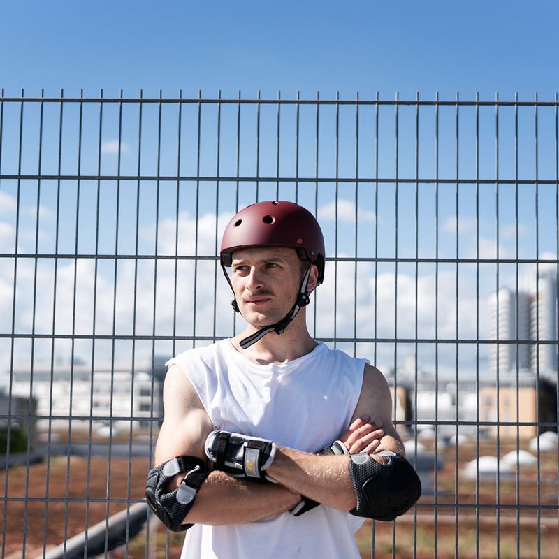 Casco K2 Varsity Pro bordeaux/arancione 10