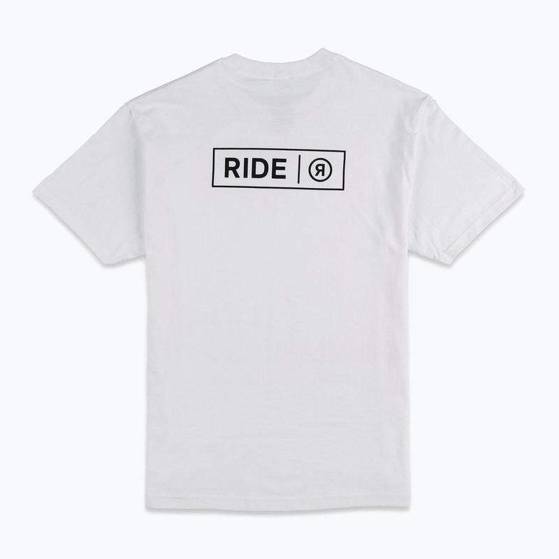 Maglietta con logo RIDE da uomo, bianco 2