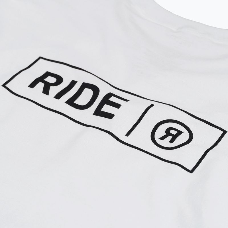 Maglietta con logo RIDE da uomo, bianco 3