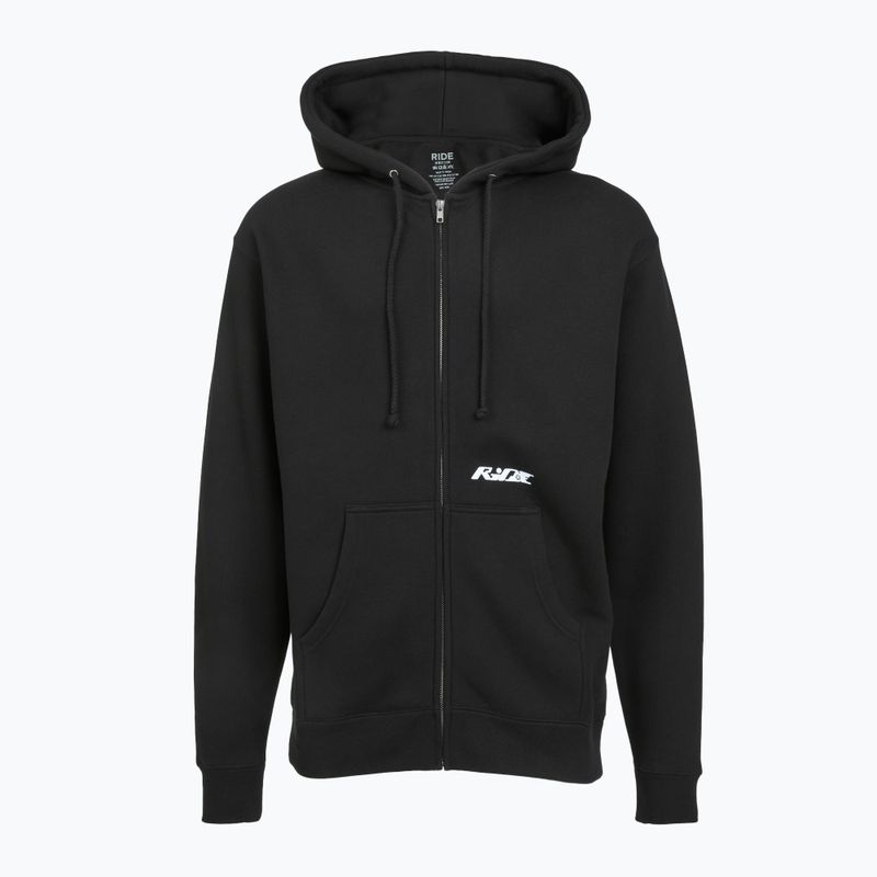 Felpa uomo RIDE Techno FZ black