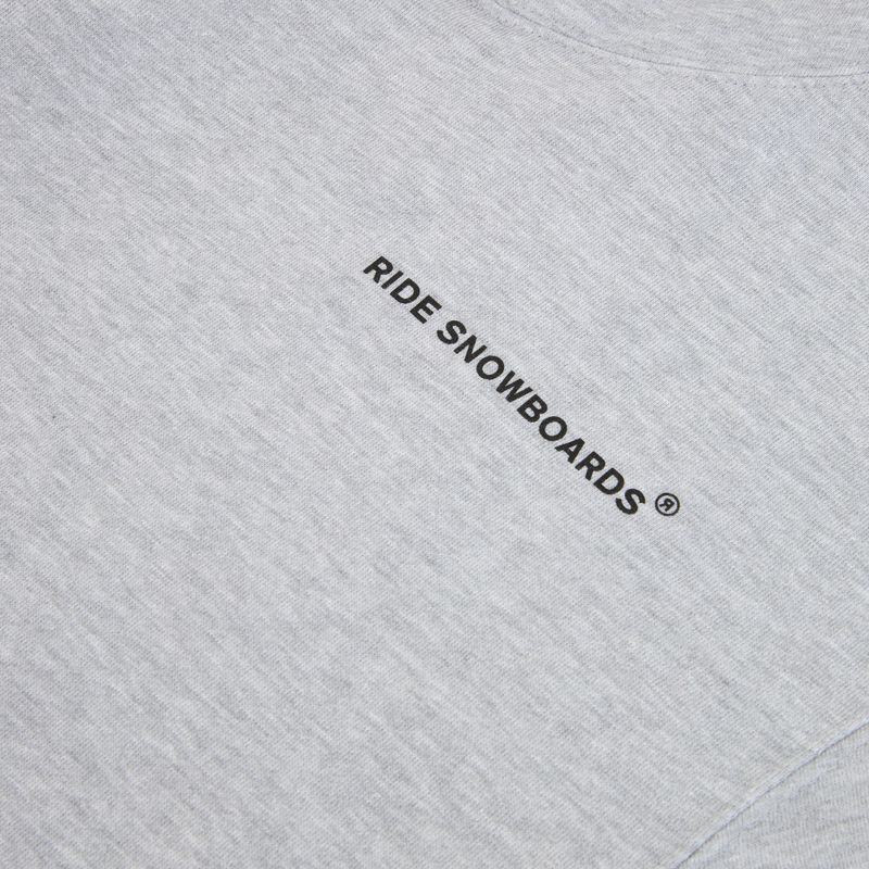Felpa da uomo RIDE Old English Hoody grigio erica 3