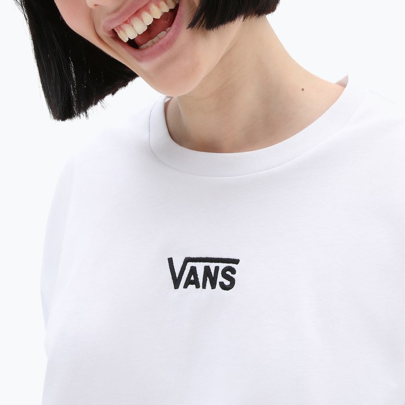 T-shirt Vans Flying V oversize da donna, bianco 4