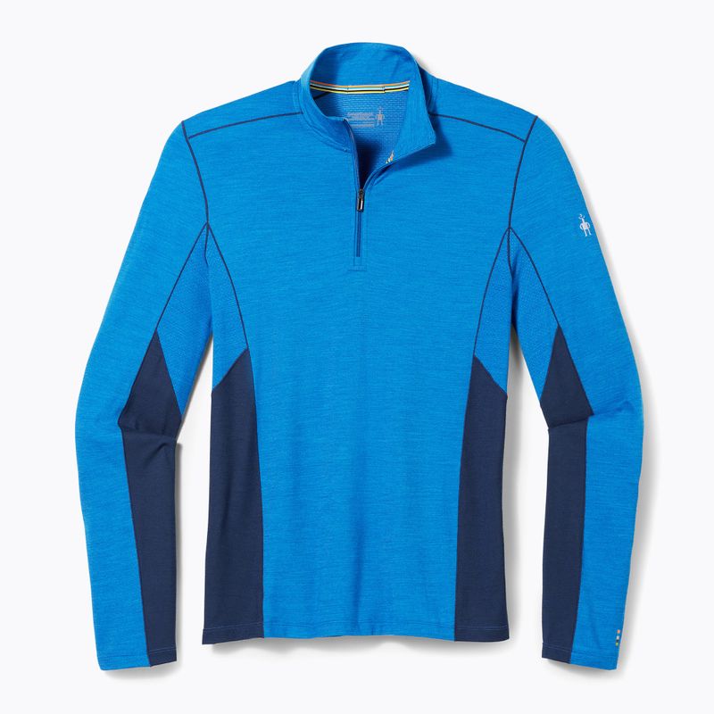 Smartwool Merino Sport 1/4 Zip manica lunga termica da uomo laguna blue/deep navy 4