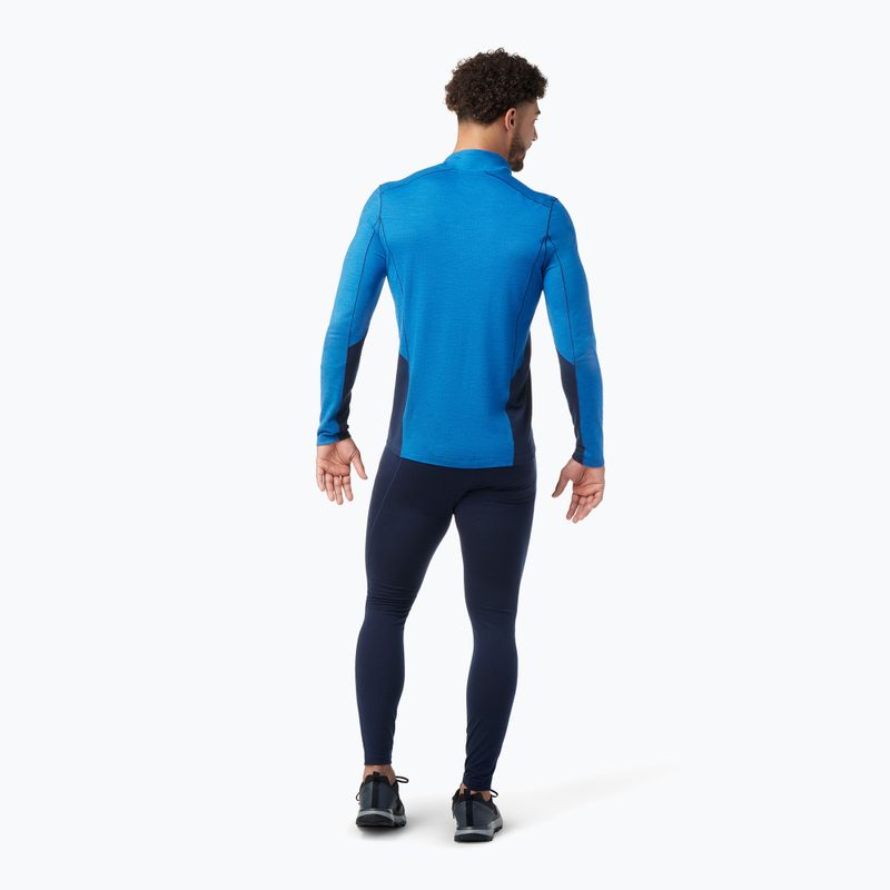 Smartwool Merino Sport 1/4 Zip manica lunga termica da uomo laguna blue/deep navy 6