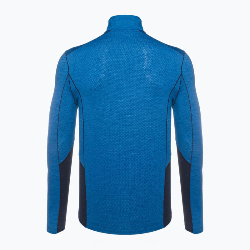 Smartwool Merino Sport 1/4 Zip manica lunga termica da uomo laguna blue/deep navy 2