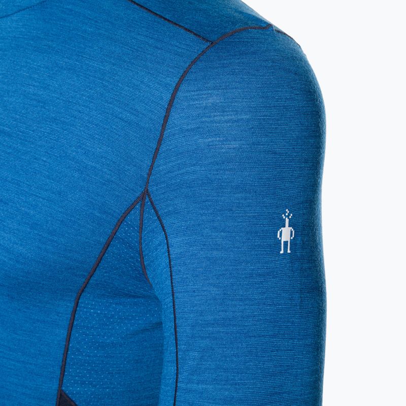 Smartwool Merino Sport 1/4 Zip manica lunga termica da uomo laguna blue/deep navy 3