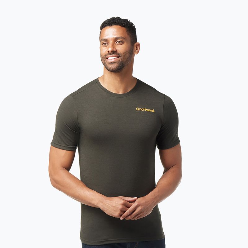 Smartwool Memory Quilt Graphic Tee Uomo Camicia da trekking per chitarra nera SW016834K48