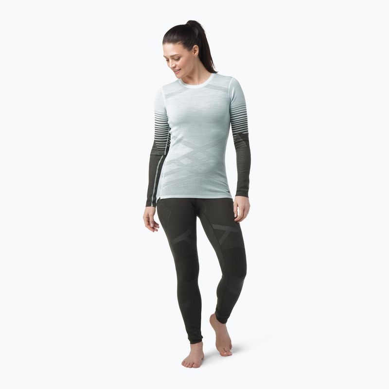 Maglia termica da donna Smartwool Intraknit Thermal Merino Base Layer Pattern Crew aqua 2