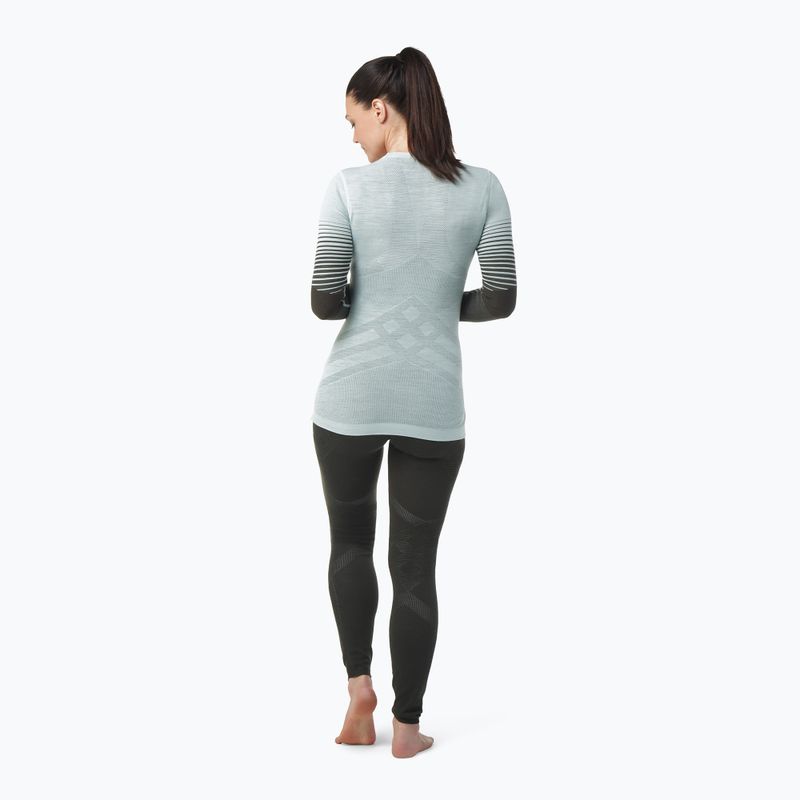 Maglia termica da donna Smartwool Intraknit Thermal Merino Base Layer Pattern Crew aqua 3