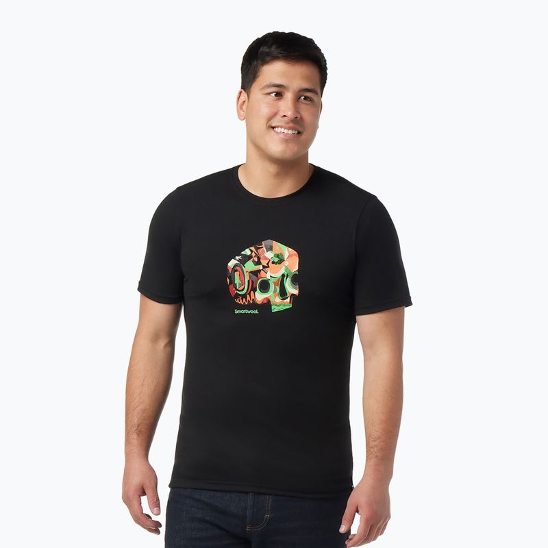 Smartwool Def Lyfe Graphic Tee t-shirt da trekking da uomo nero SW016679001