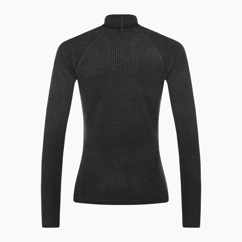 Smartwool Thermal Merino Rib Turtleneck a manica lunga da donna in antracite heather 2