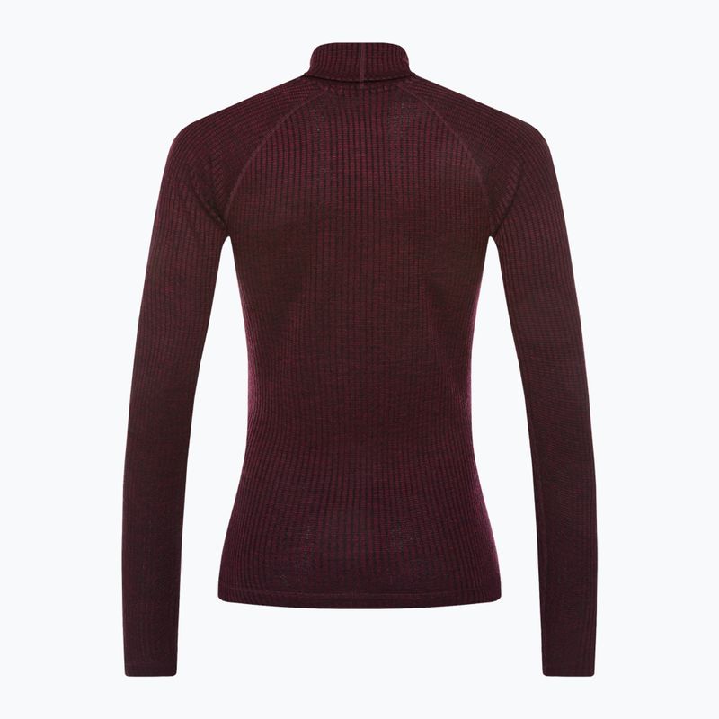 Maglia termica da donna Smartwool Thermal Merino Rib Turtleneck black cherry heather 2