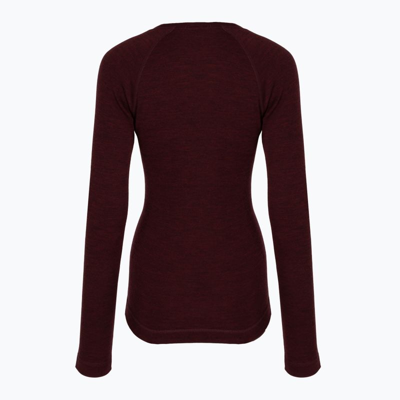 Smartwool Classic Thermal Merino Base Layer Crew da donna in scatola black cherry heather thermal longsleeve 2