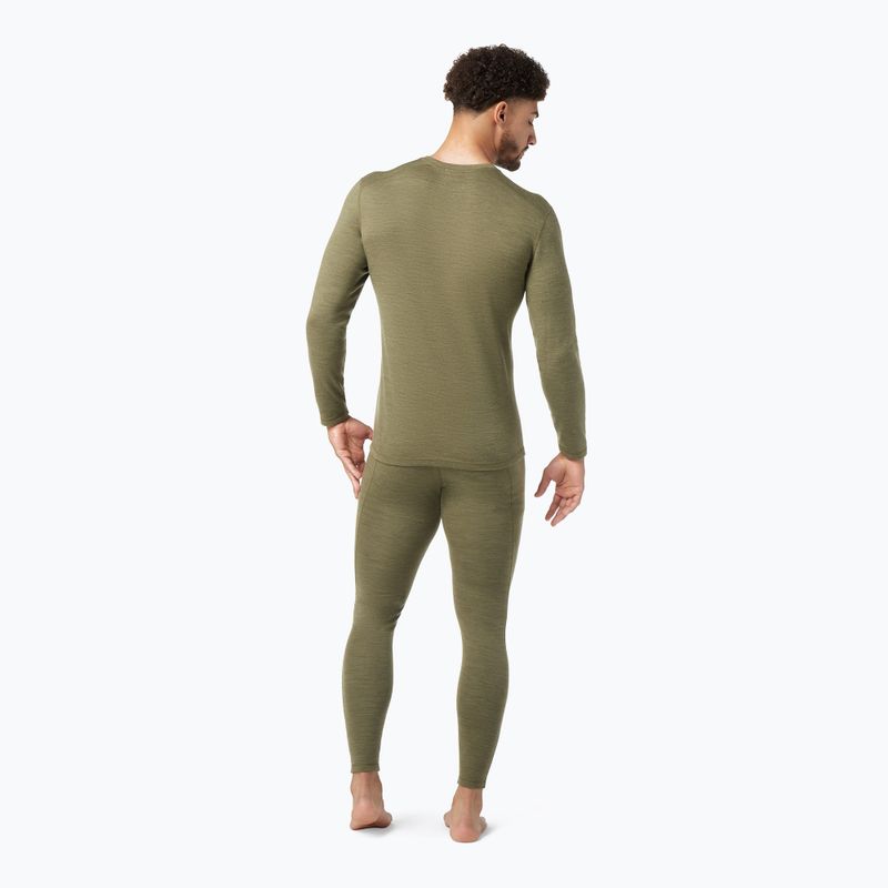 Smartwool Classic Thermal Merino Colorblock Crew Uomo in scatola manica lunga termica invernale muschio 6